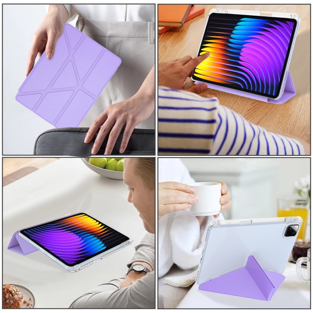 Origami chytré polohovací pouzdro na tablet Xiaomi Pad 7/7 Pro - světlefialové