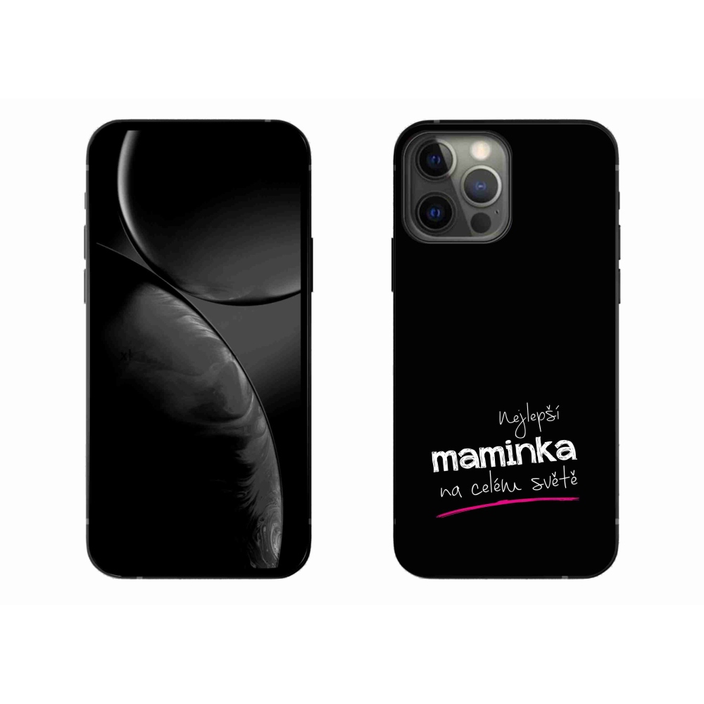 Gelový kryt mmCase na iPhone 13 Pro Max 6.7 - nejlepší maminka 4 černé pozadí