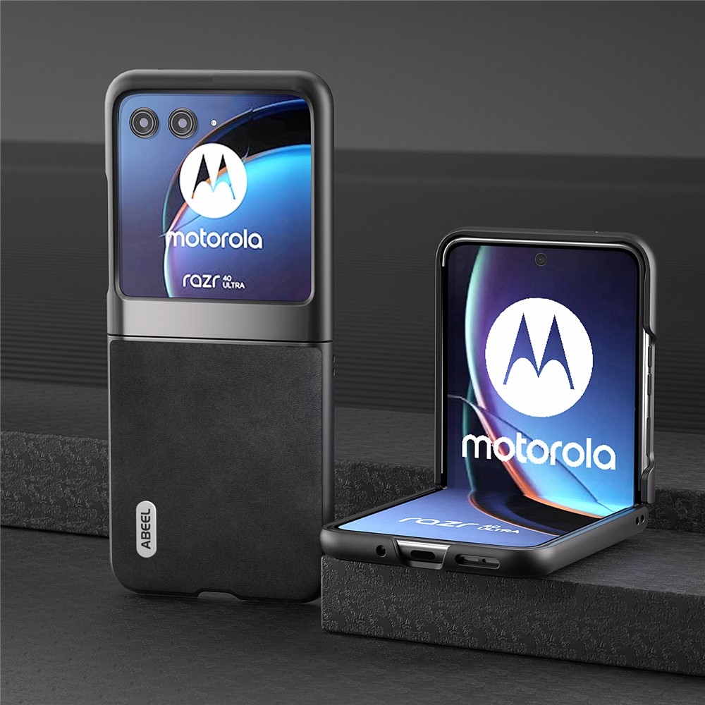 ABEEL plastový obal s pevnými zády na Motorola Razr 40 Ultra 5G - černý