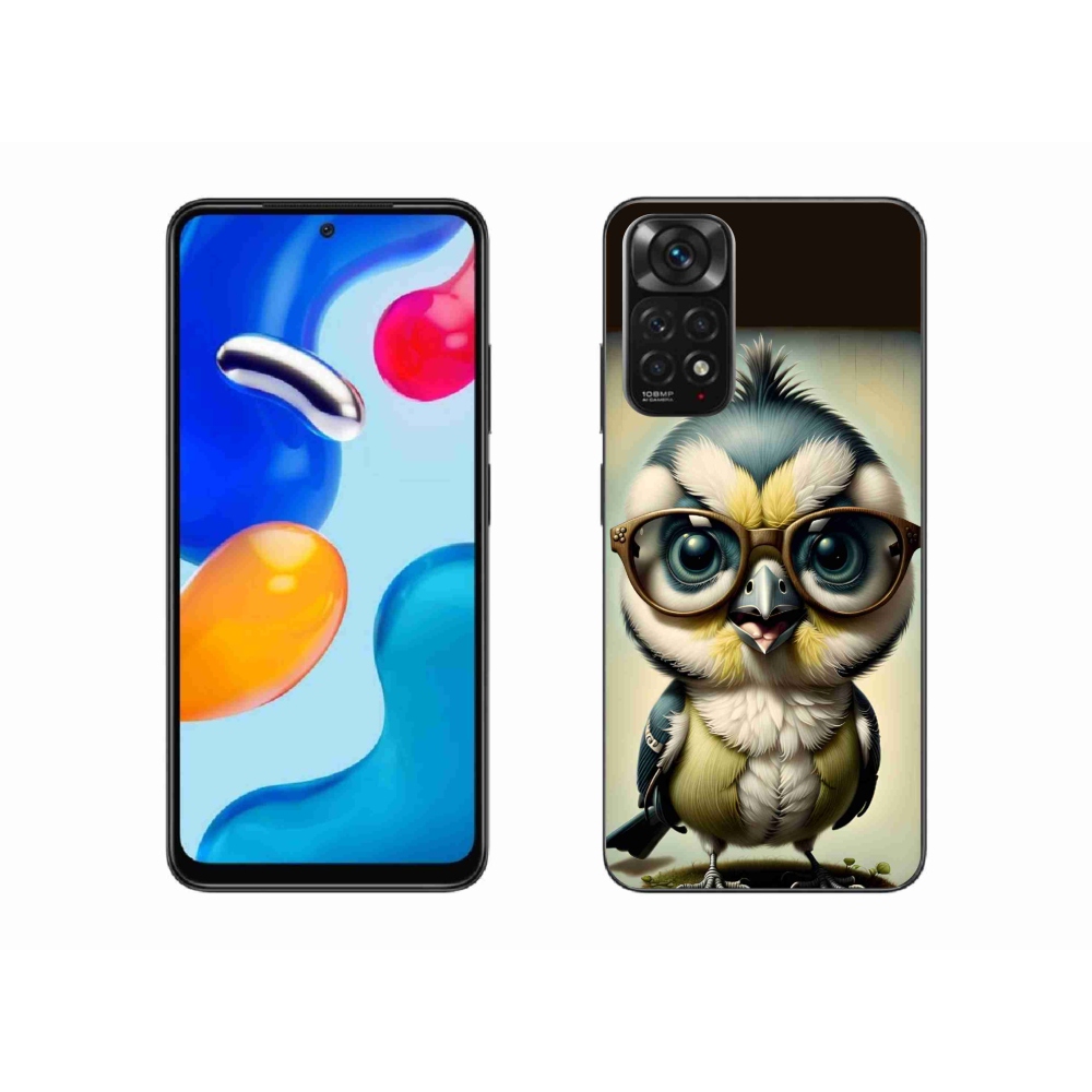 Gelový kryt mmCase na Xiaomi Redmi Note 11S 4G - mládě s brýlemi