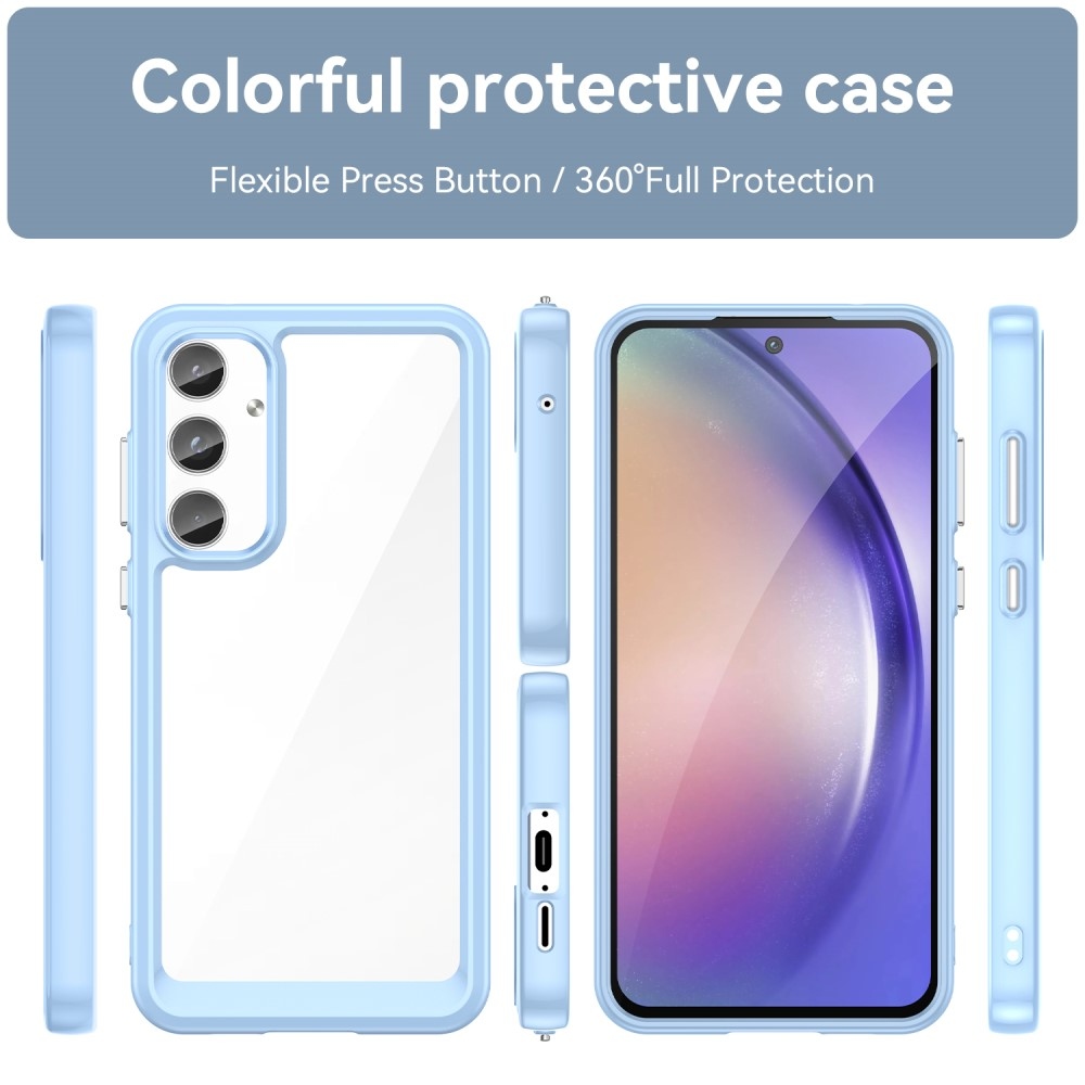 Gelový obal s pevnými zády na Samsung Galaxy A55 5G - modrý
