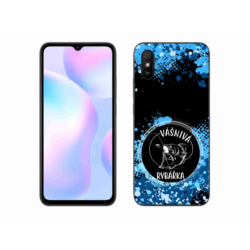 Gelový kryt mmCase na Xiaomi Redmi 9AT - vášnivá rybářka černé pozadí