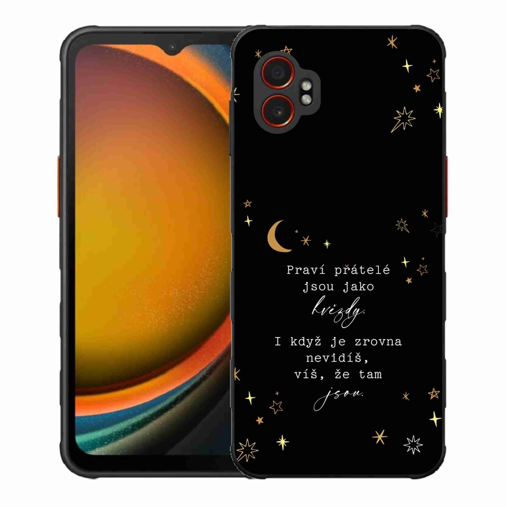 Gelový kryt mmCase na Samsung Galaxy Xcover 7 Pro - citát 6 černé pozadí