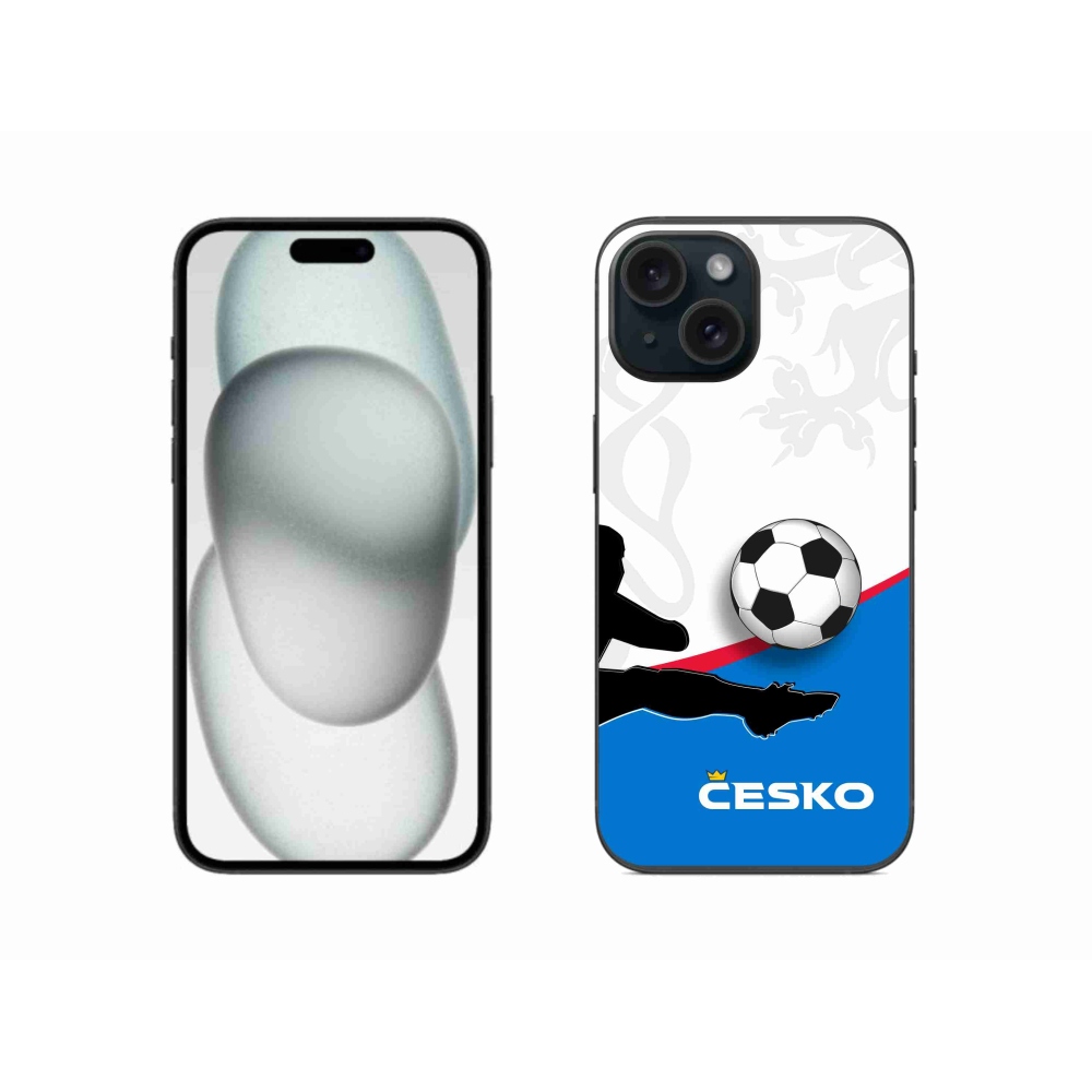 Gelový kryt mmCase na iPhone 15 - fotbal Česko 3