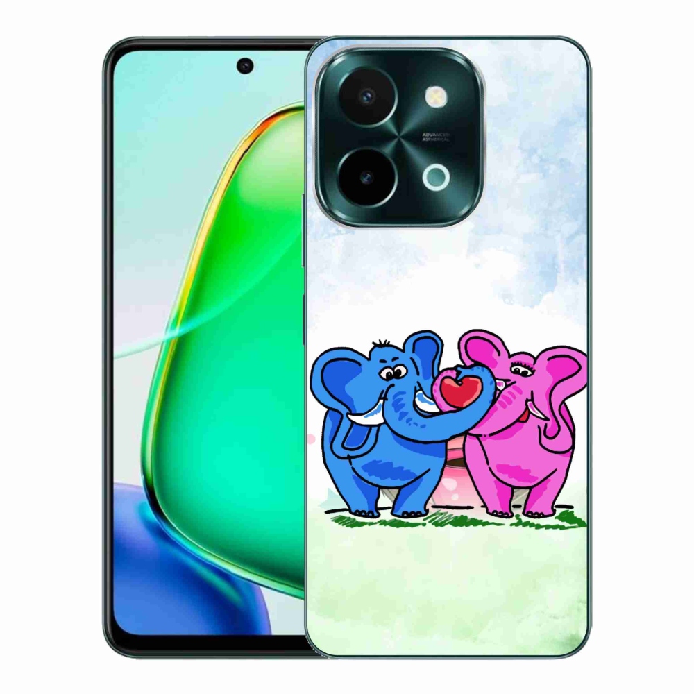 Gelový kryt mmCase na Vivo Y28 - zamilovaní sloni