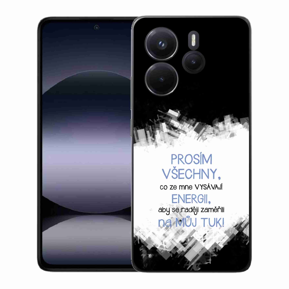 Gelový kryt mmCase na Xiaomi Redmi Note 14 - vtipný text 1 modrý
