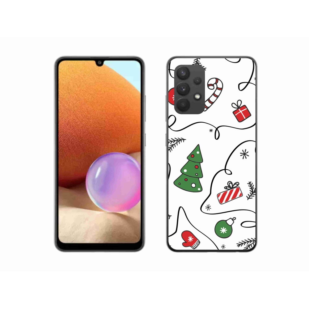 Gelový kryt mmCase na Samsung Galaxy A32 4G - vánoční motivy