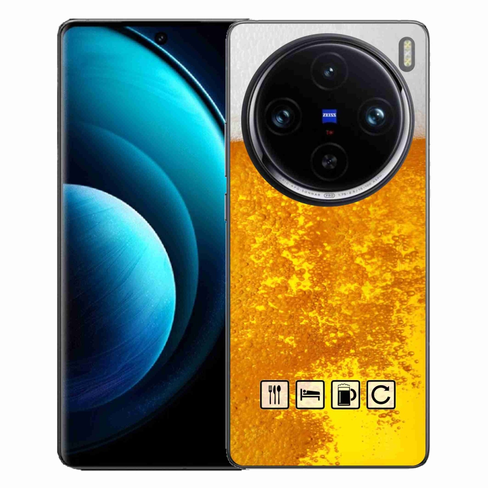 Gelový kryt mmCase na Vivo X100 Pro 5G - pivní motiv 3