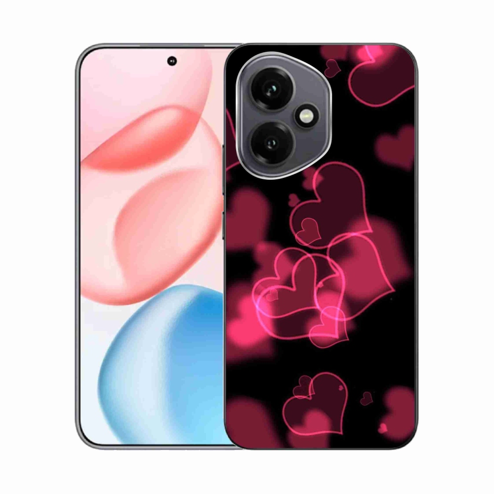 Gelový kryt mmCase na Honor 400 - červená srdíčka