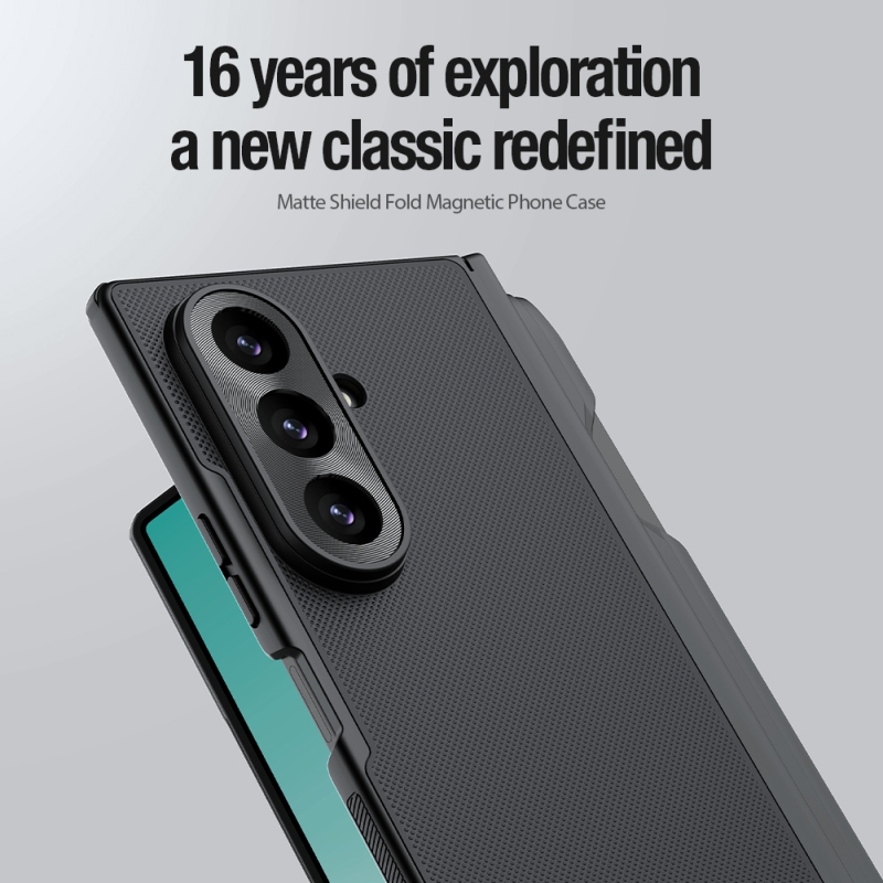 Nillkin Super Frosted FOLD Magnetic Pen Slot Zadní Kryt pro Samsung Galaxy Z Fold 8 Ultra Transparent Black