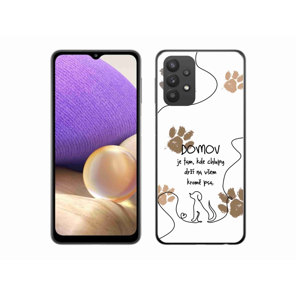 Gelový kryt mmCase na Samsung Galaxy A32 5G - psí motiv bílé pozadí