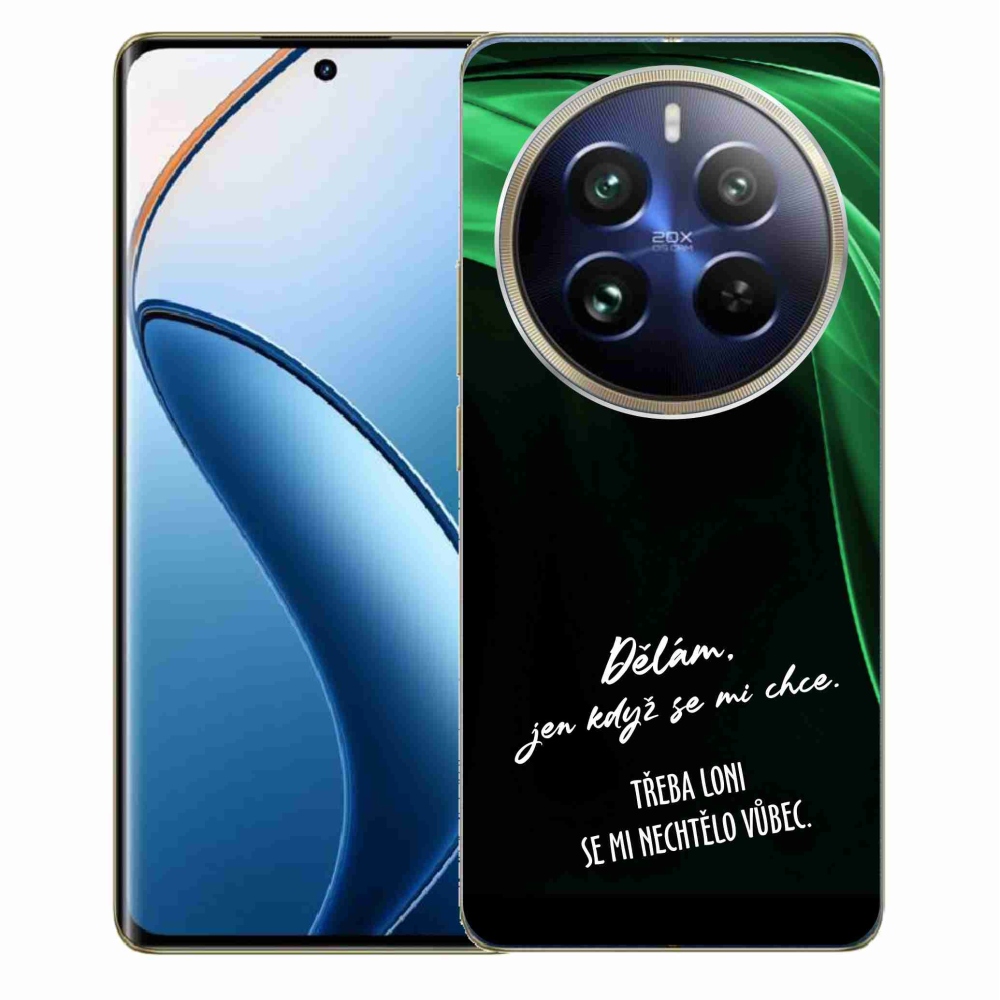 Gelový kryt mmCase na Realme 12 Pro 5G/12 Pro+ 5G - vtipný text 12 černé pozadí