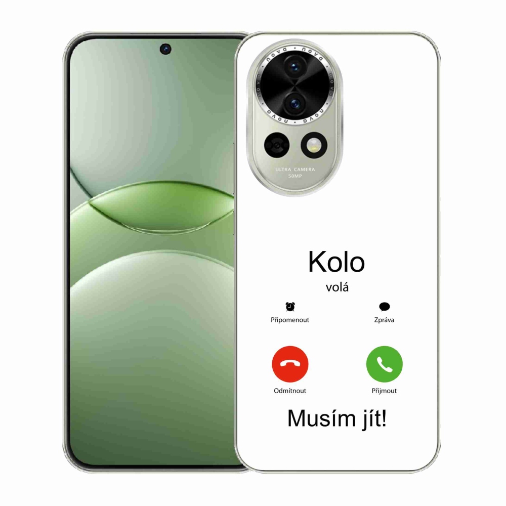 Gelový kryt mmCase na Huawei Nova 13 5G - kolo volá bílé pozadí