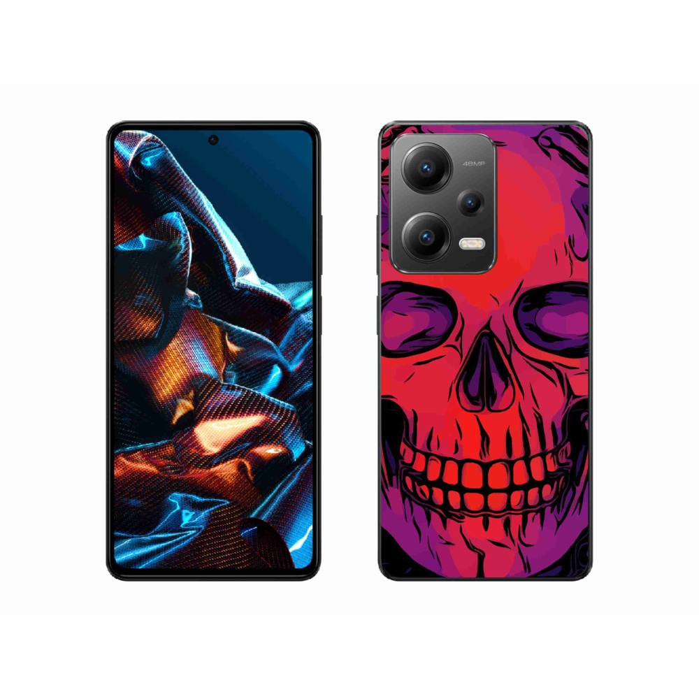 Gelový obal mmCase na mobil Xiaomi Redmi Note 12 Pro 5G - lebka