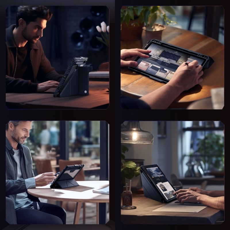 Nillkin Bumper PRO Protective Stand Case Multi-angle pro Samsung Galaxy Tab S10 FE Black