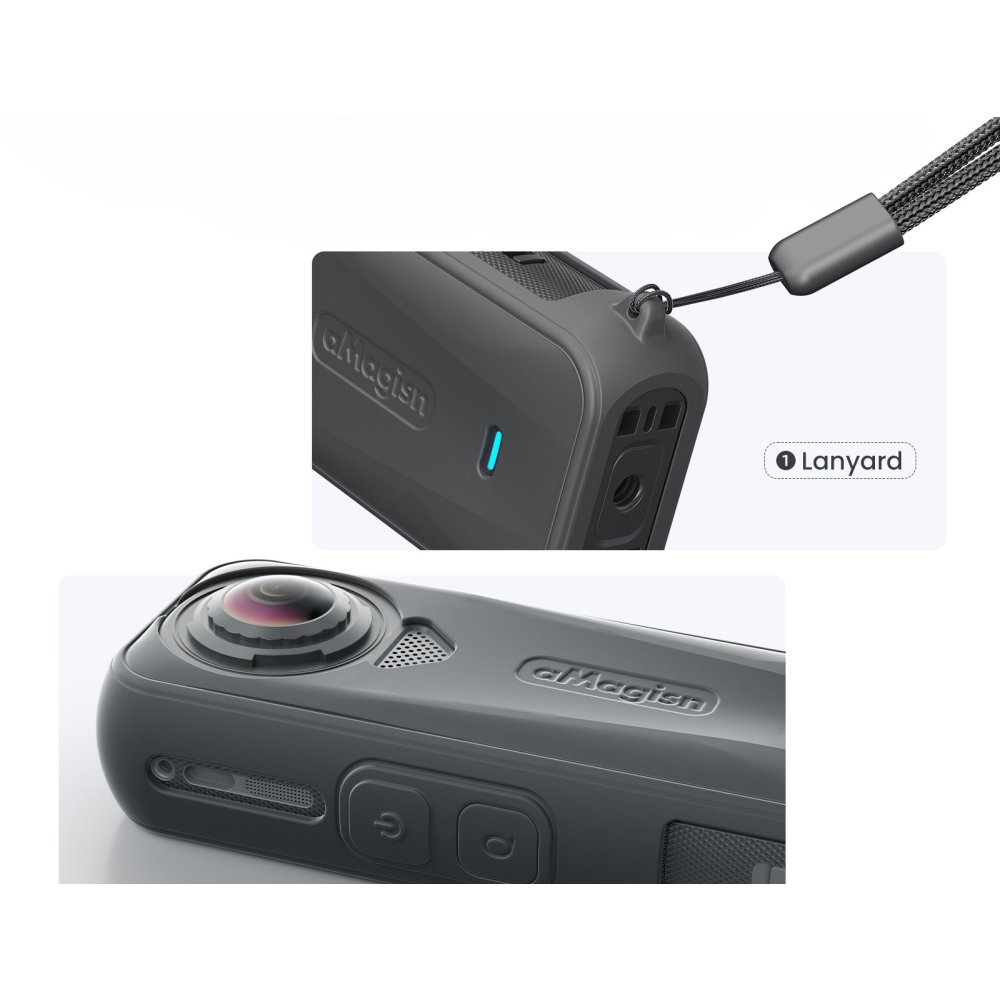 AMAGISN silikonový ochranný obal s krytkou objektivu pro Insta360 X4 Air