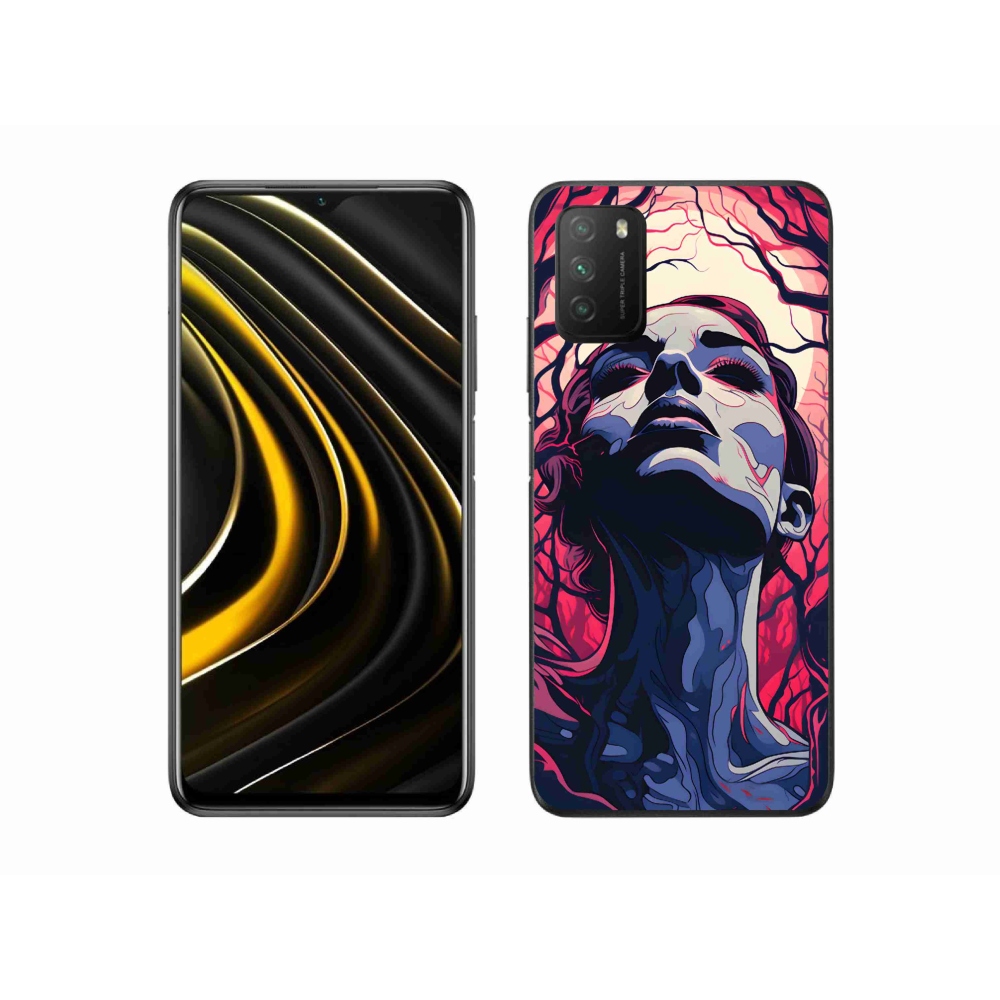 Gelový kryt mmCase na Xiaomi Poco M3 - abstraktní obličej