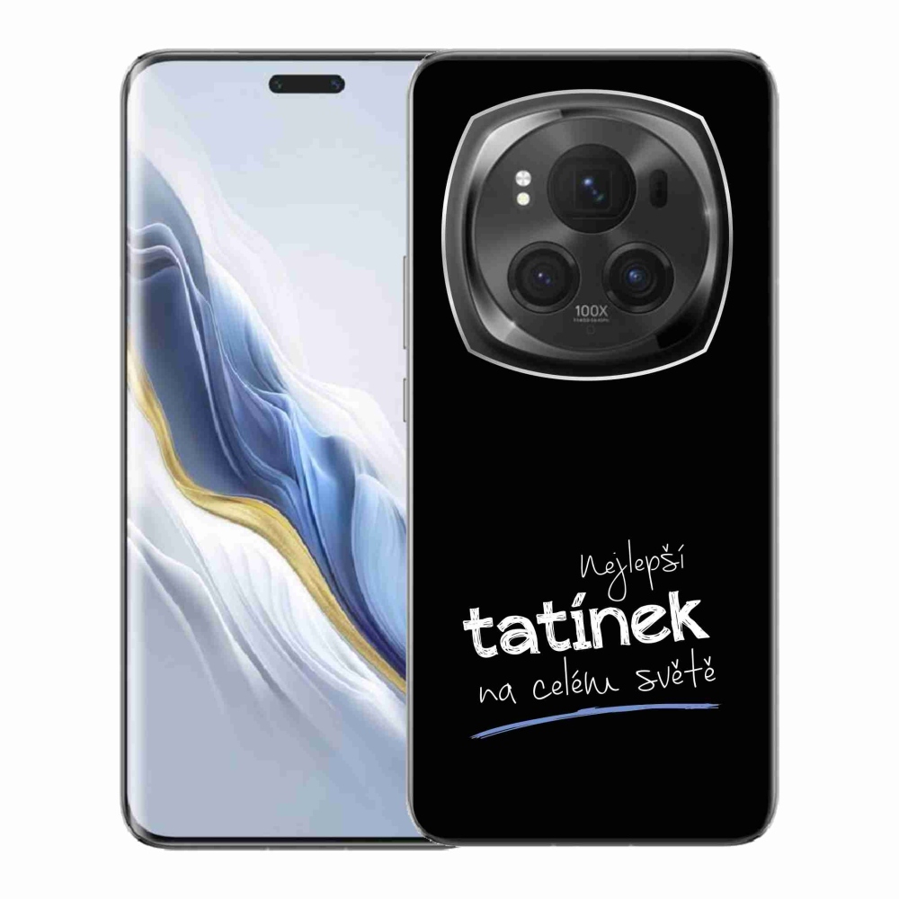 Gelový kryt mmCase na Honor Magic 6 Pro 5G - nejlepší tatínek 4 černé pozadí