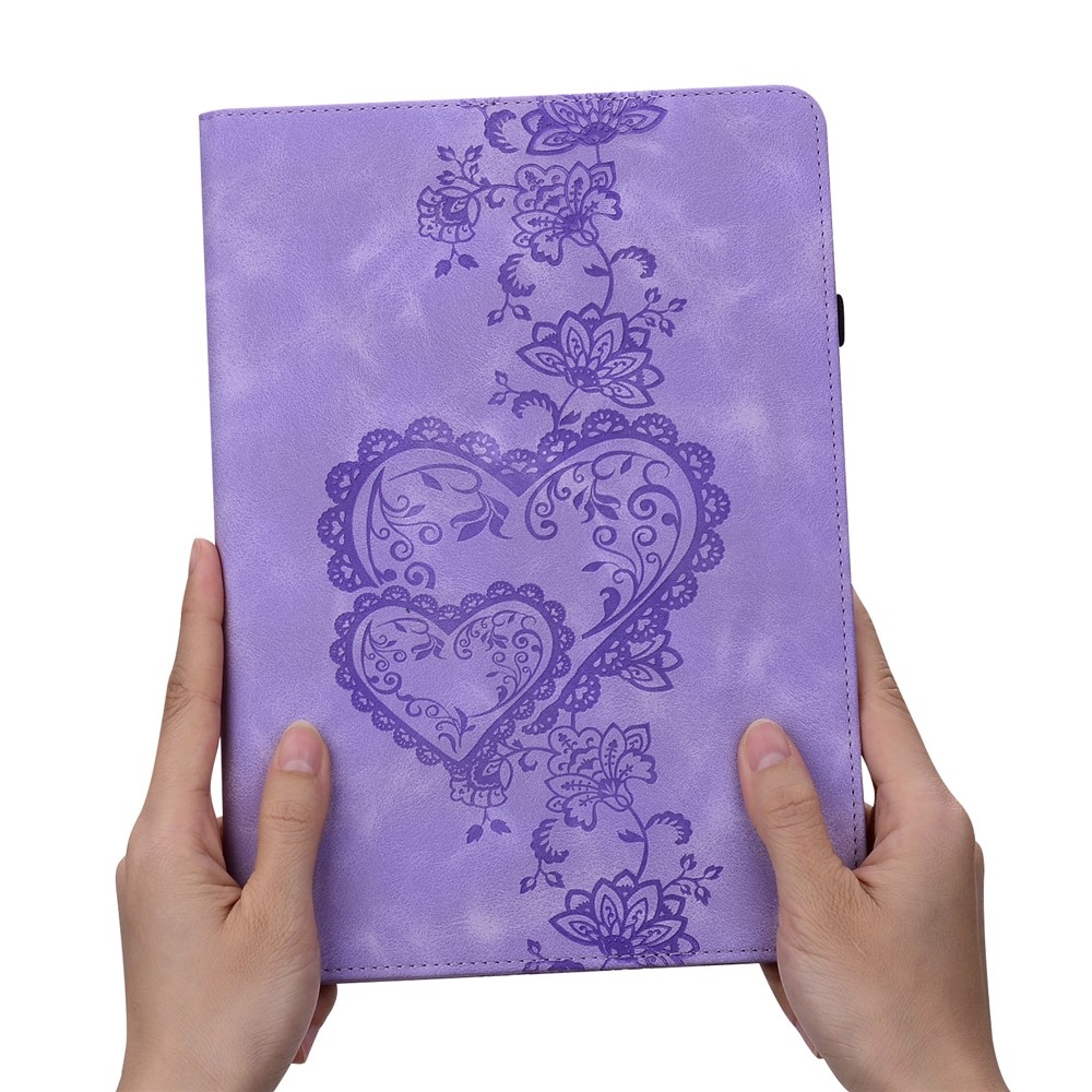 Heart zavírací pouzdro na tablet Xiaomi Redmi Pad SE 8.7 - fialové