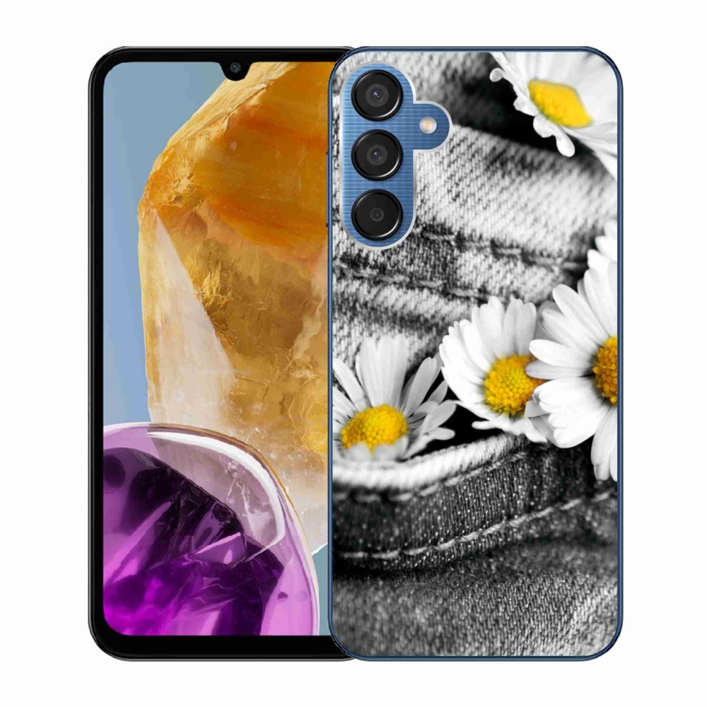 Gelový obal mmCase na Samsung Galaxy M15 5G - kopretiny