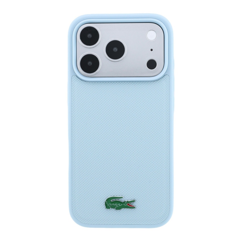Lacoste PVC Iconic Petit Pique Metal Logo MagSafe Zadní Kryt pro iPhone 18 Pro Max Blue