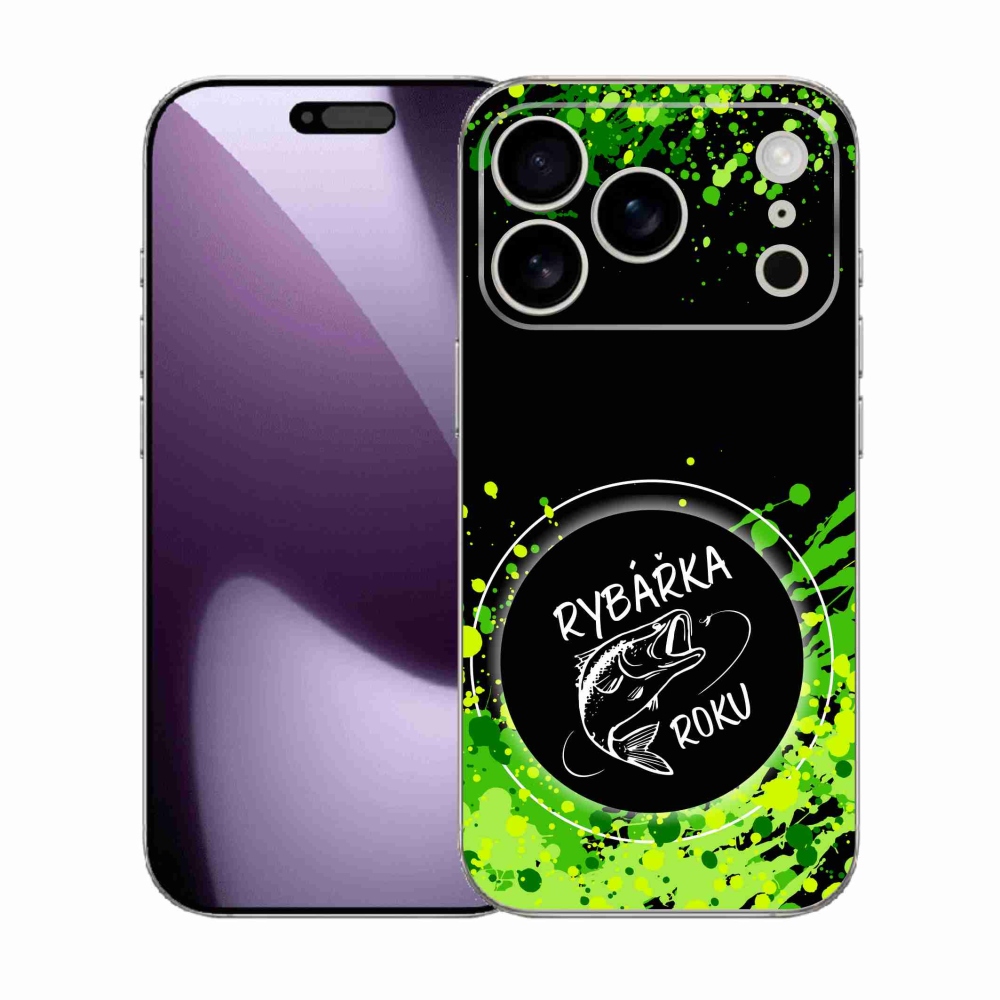 Gelový kryt mmCase na iPhone 17 Pro - rybářka roku černé pozadí