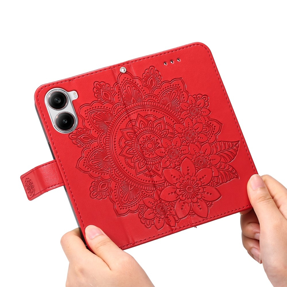 Mandala knížkové pouzdro na Xiaomi Poco X7 Pro 5G - červené