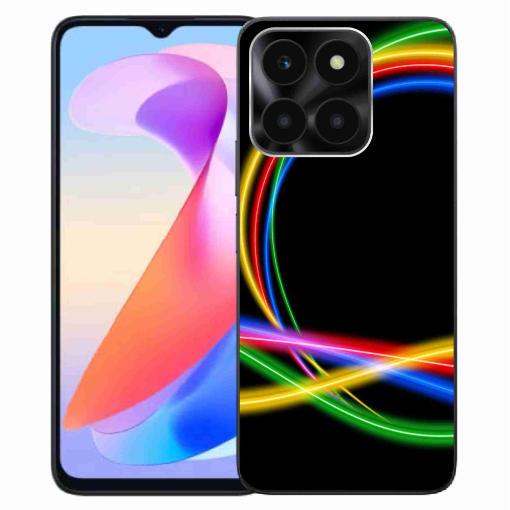 Gelový obal mmCase na Honor X6a - neonové kruhy