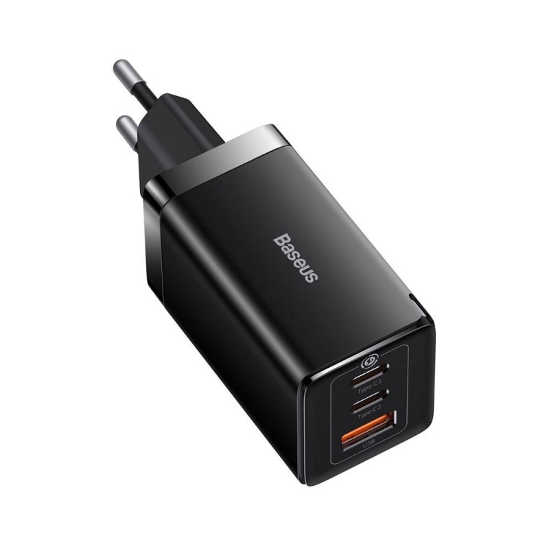 Baseus CCGP120201 GaN5 Pro Quick Nabíječka USB-A + 2x USB-C 65W Black