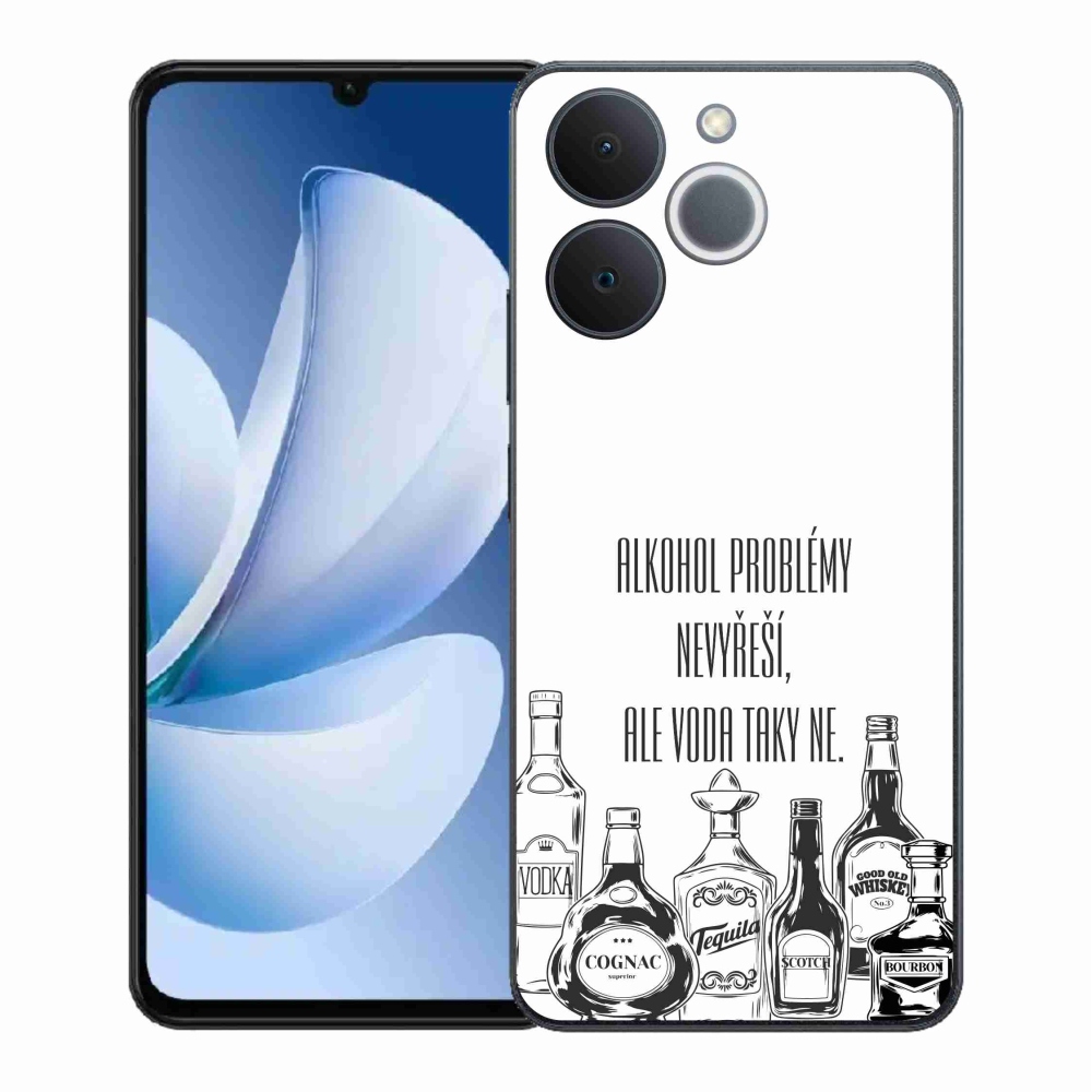 Gelový kryt mmCase na Realme Note 70T - vtipný text bílé pozadí