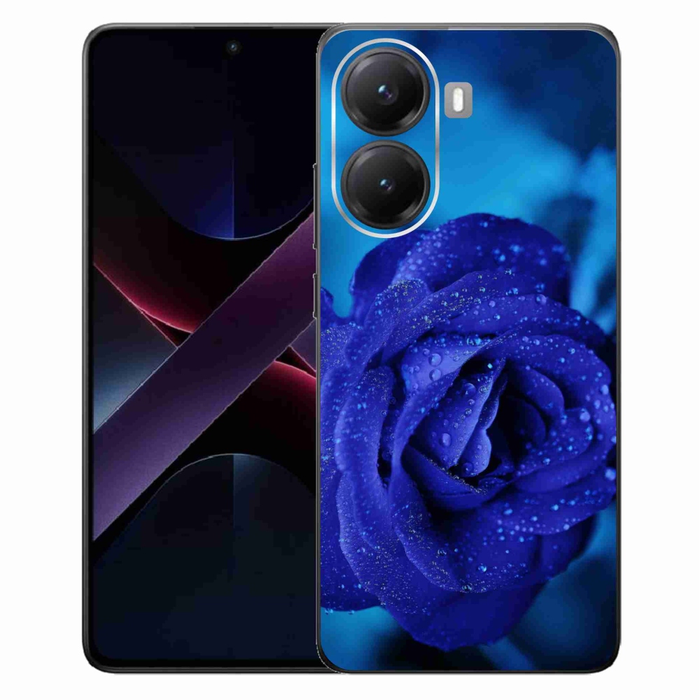 Gelový kryt mmCase na Xiaomi Poco X7 Pro 5G - modrá růže