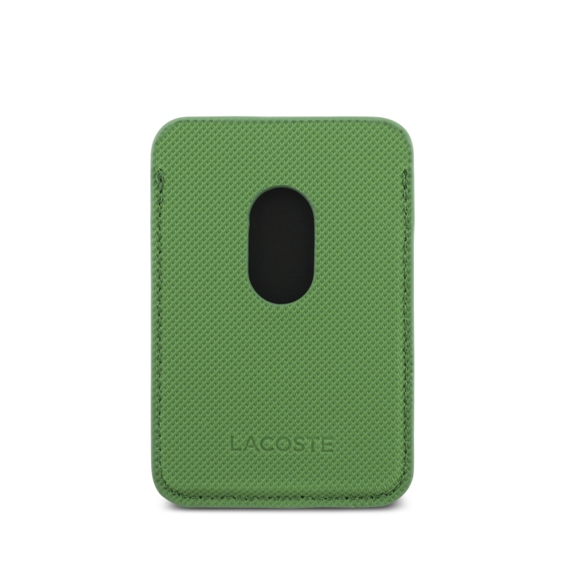Lacoste Iconic Petit Pique MagSafe Zadní Kryt + Peněženka pro iPhone 17 Pro Max Green