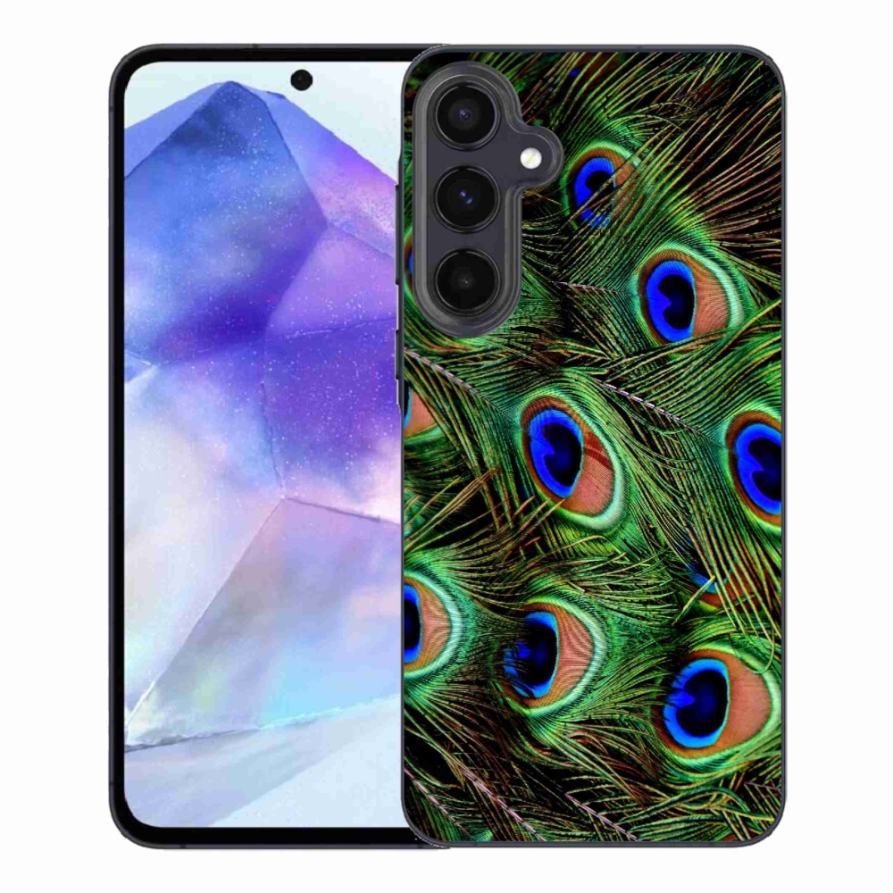 Gelový kryt mmCase na Samsung Galaxy A55 5G - paví peří
