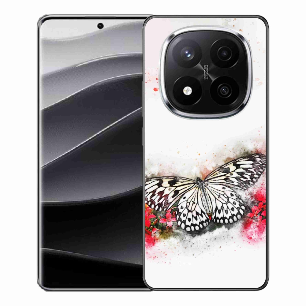 Gelový kryt mmCase na Xiaomi Redmi Note 14 Pro+ 5G - černobílý motýl