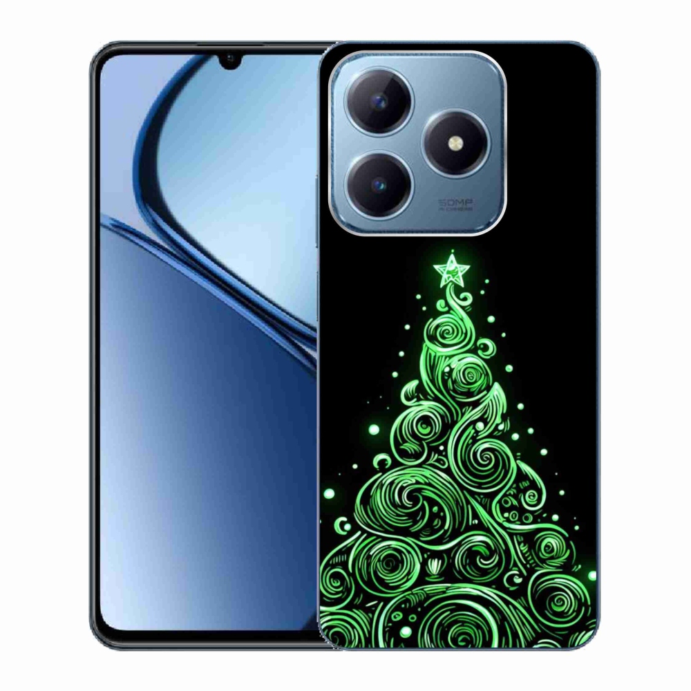 Gelový kryt mmCase na Realme C63 - neonový vánoční stromek 3