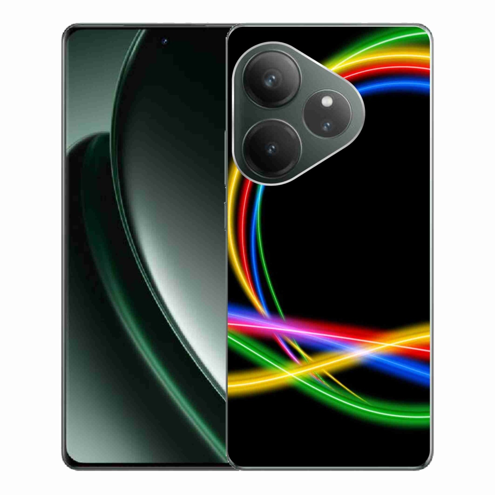 Gelový obal mmCase na Realme GT 6 5G/GT 6T 5G - neonové kruhy