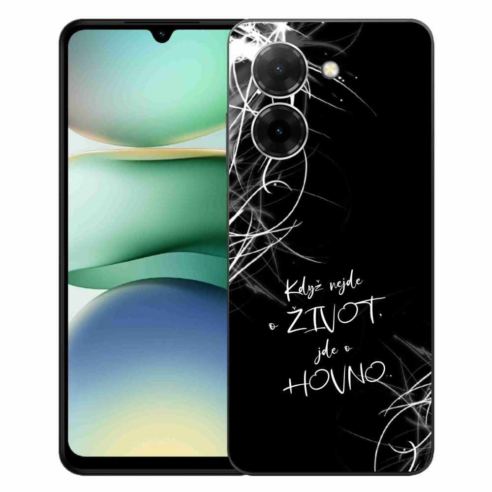Gelový kryt mmCase na Xiaomi Redmi A5 (173.45x79.35x8.45mm) - vtipný text 16 černé pozadí