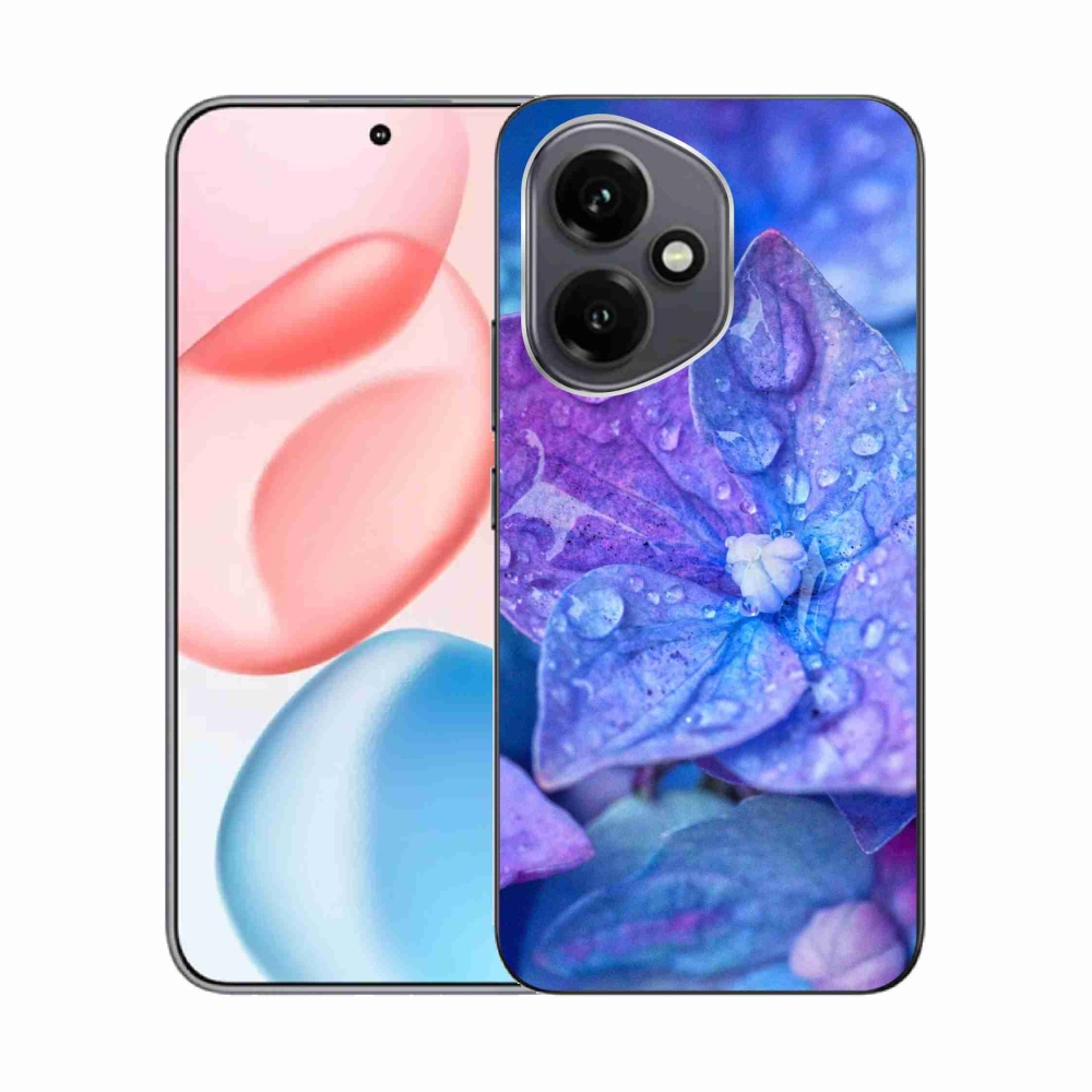 Gelový kryt mmCase na Honor 400 - fialový květ