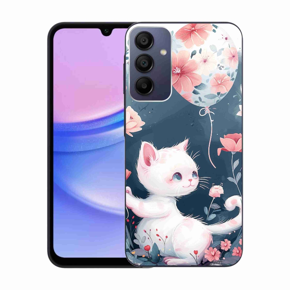 Gelový kryt mmCase na Samsung Galaxy A15 4G/5G - kotě s balónkem