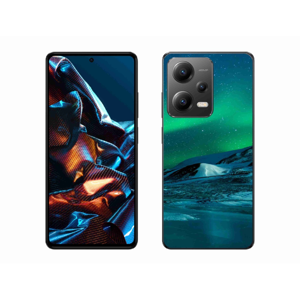Gelový kryt mmCase na mobil Xiaomi Redmi Note 12 Pro 5G - polární záře