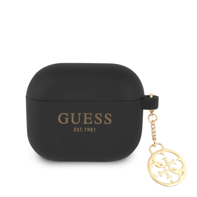 Guess 4G Charms Silikonové Pouzdro pro Airpods 3 Black