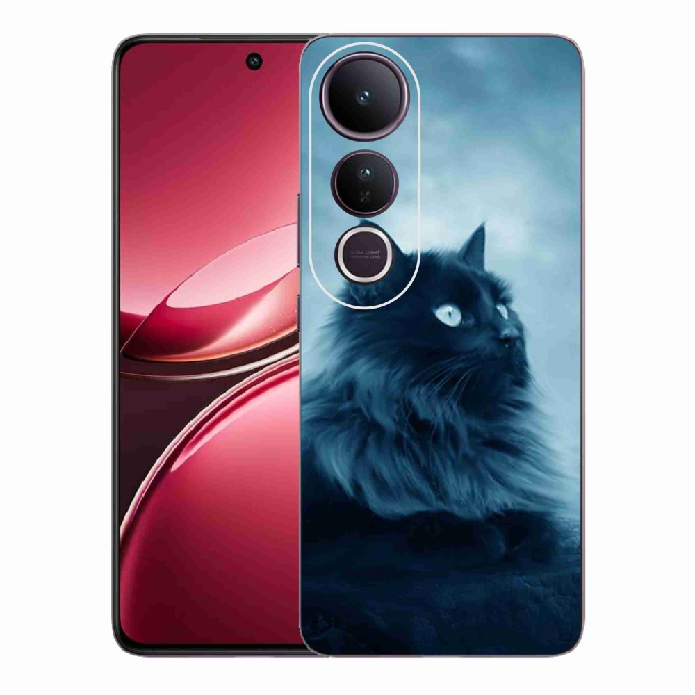 Gelový kryt mmCase na Vivo V50 Lite 4G/5G - černá kočka 1