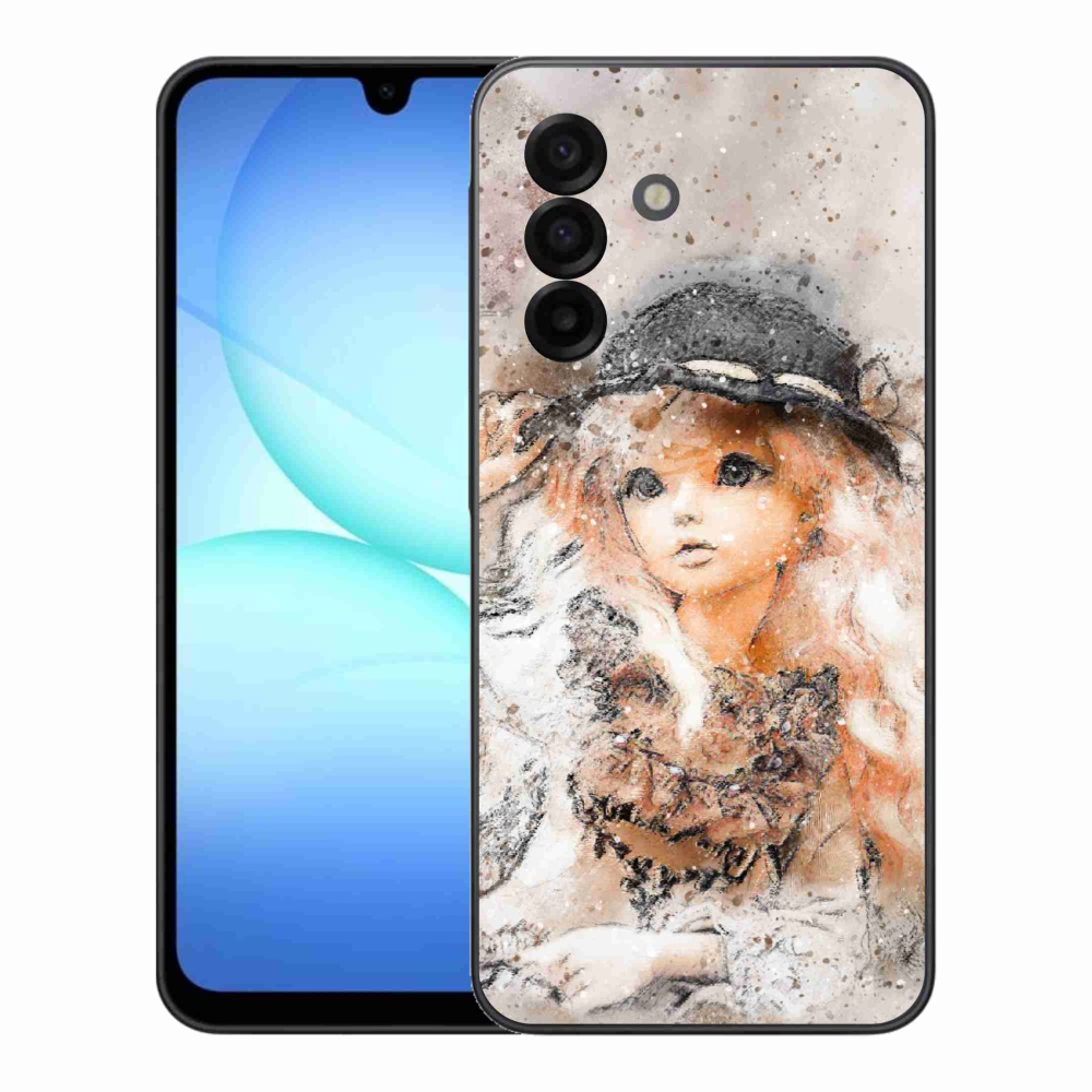 Gelový kryt mmCase na Samsung Galaxy A17 4G/5G - holčička s kloboukem