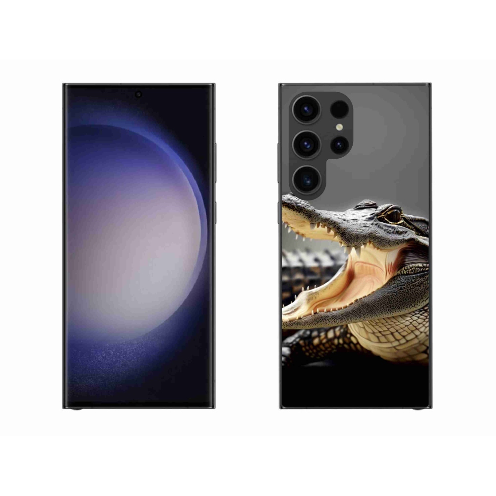 Gelový kryt mmCase na Samsung Galaxy S23 Ultra 5G - krokodýl