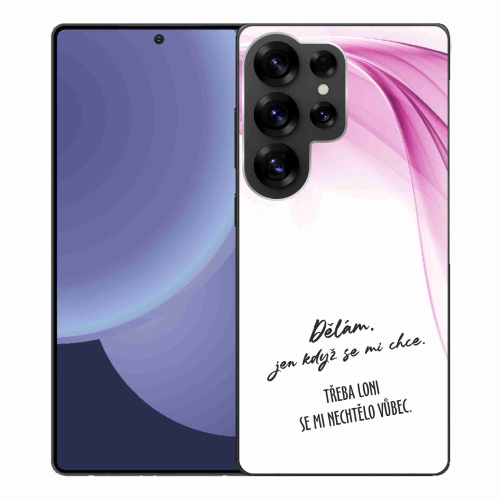 Gelový kryt mmCase na Samsung Galaxy S25 Ultra - vtipný text 12 bílé pozadí