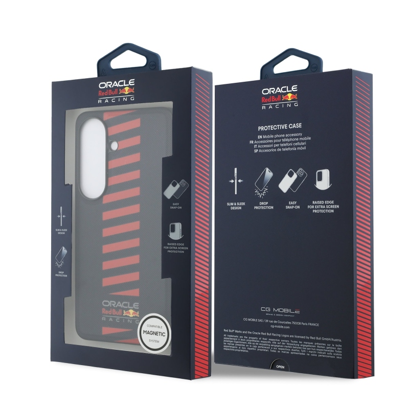 Red Bull PU Leather Meshed Powerbar Magnetic Zadní Kryt pro Samsung Galaxy S26+ Navy