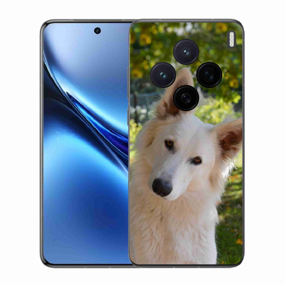 Gelový kryt mmCase na Vivo X200 5G - bílý švýcarský ovčák 1