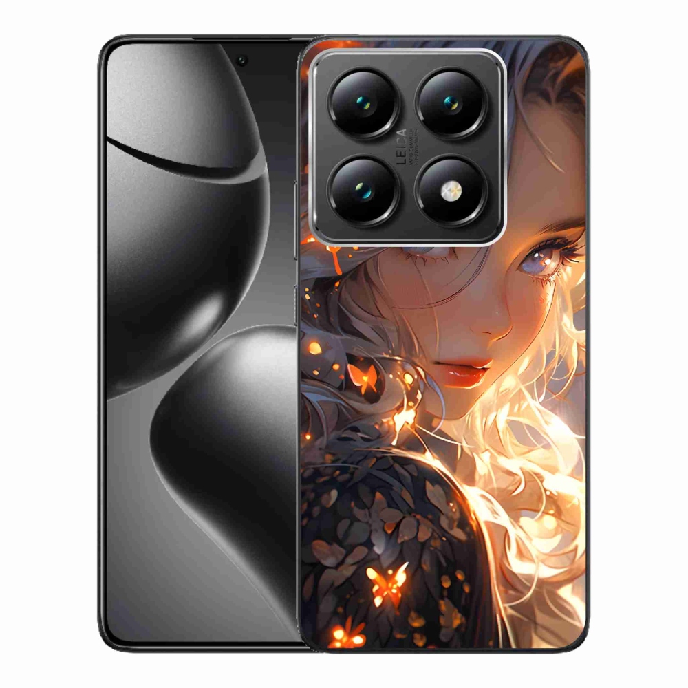 Gelový kryt mmCase na Xiaomi 14T Pro - dívka a motýli