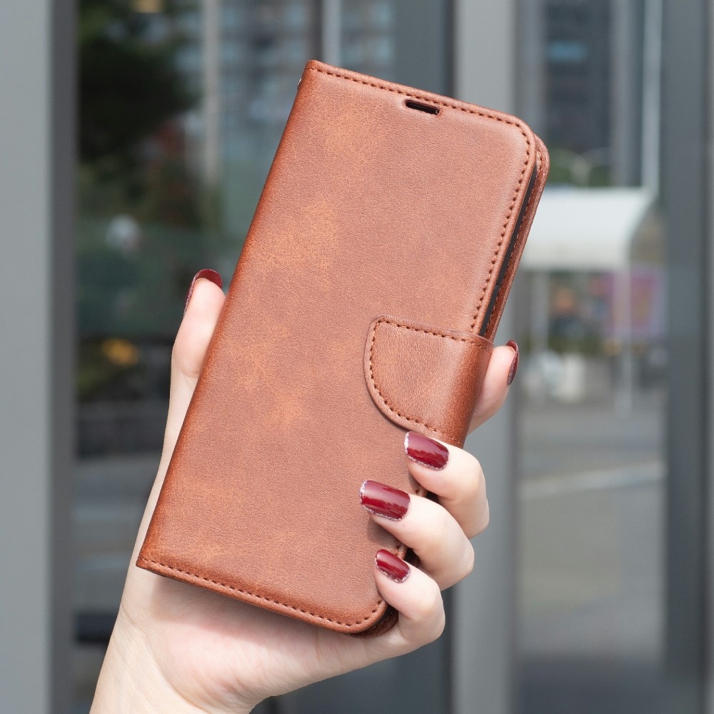 Case knížkové pouzdro na Samsung Galaxy S25 Edge - hnědé