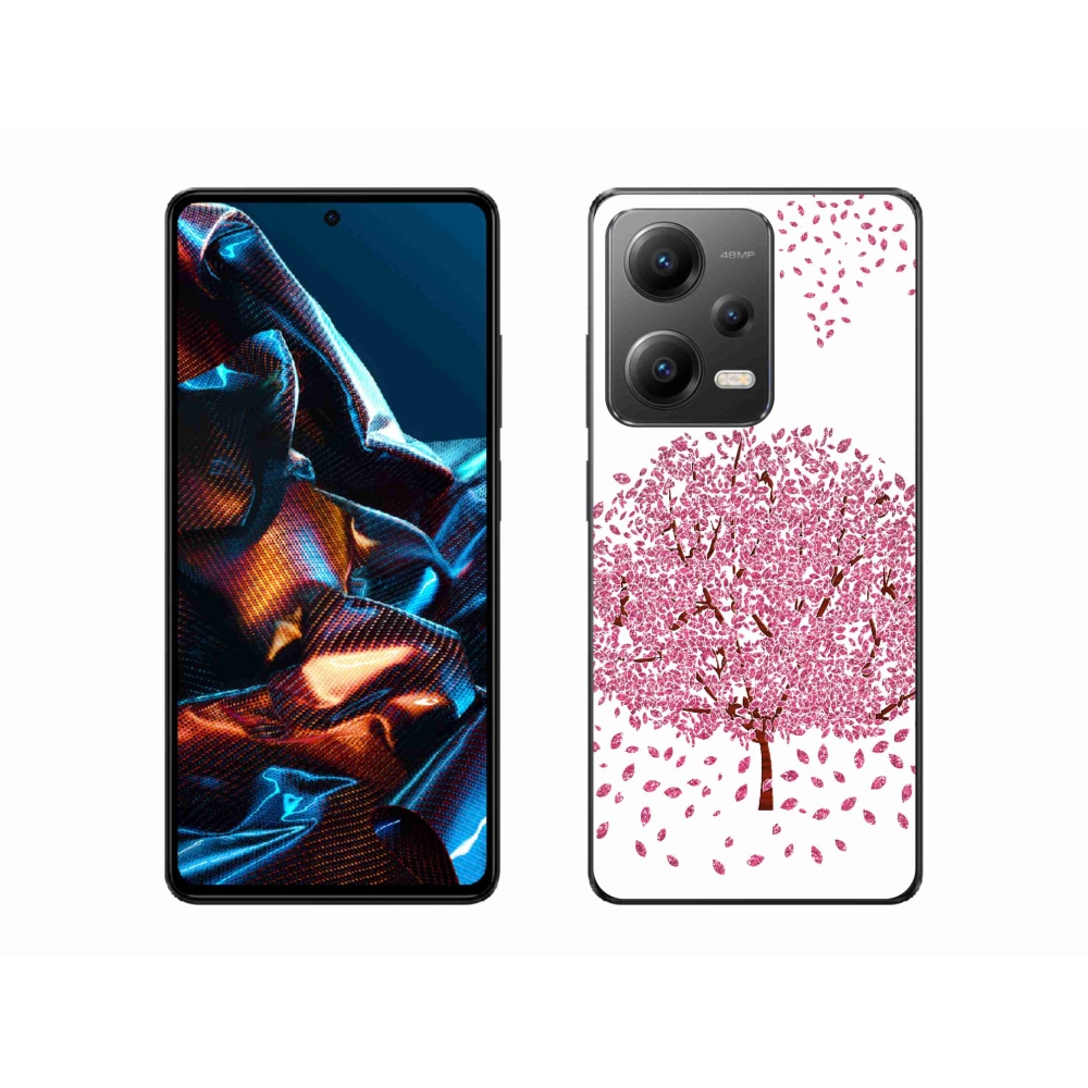 Gelový kryt mmCase na mobil Xiaomi Redmi Note 12 Pro 5G - kreslený strom s listy
